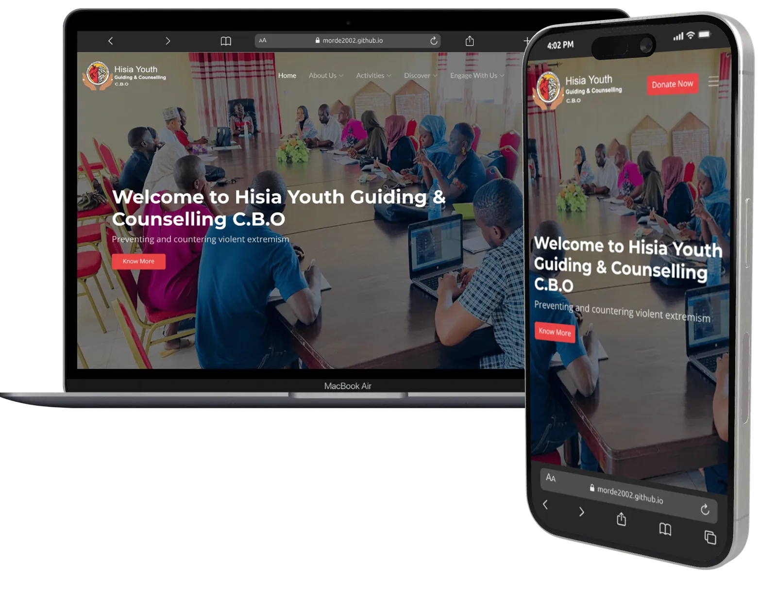 Hisia Youth Website